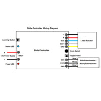 Slide Controller with external Potentiometer For 12V 24V Linear Actuator (Model 0043090)