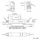 Two Quiet & Waterproof Electric Linear Actuators J Synchronous Control Set (Model 0043065)