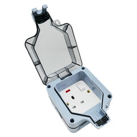 UK Standards IP66 Waterproof Power Outlet With Remote Switch (Model 0020780)