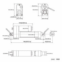 Quiet & Waterproof Linear Actuator IP67 Home and Outdoor Use 0.4 Inch 10mm (Model 0041931)