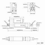 Quiet & Waterproof Linear Actuator IP67 Home and Outdoor Use 0.4 Inch 10mm (Model 0041931)