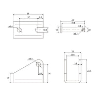 Electric Linear Actuator Mounting Bracket J