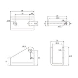 Electric Linear Actuator Mounting Bracket J