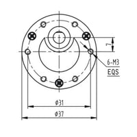 37mm 12V 550 Type Heavy Duty High Torque Gear Box DC Motor (Model 0041001)