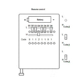 12 Buttons 500M RF Radio Remote Control / Transmitter With Up Down Keysyms (Model 0021073)