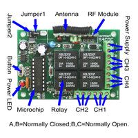 Remote Control Of Multiple Electronic Devices With Four Dry Contacts Relays Outputs (Model 0020248)