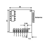 4 Channel High Level Output Super Regeneration RF Wireless Receiver Module With Decoder (Model 0020243)