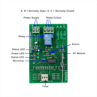 1 channel DC radio receiver modules with Waterproof 30A / High Power - Adjustable time delay +Antenna (Model 0020652)