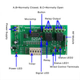 2CH Long Range Wireless Relay Board Receiver Delay Time Adjustable (Model 0020484)