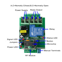 1 Channel AC Power 30A High Power RF Wireless Receiver With Dry Contact Output (Model 0020488)