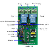 2 Way 433MHz Waterproof Receivers For One-Transmitter-Many-Receivers System (Model 0020754)