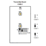 2 Buttons 50M Wireless Remote Control / Transmitter Waterproof (Model 0021093)