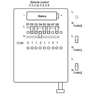 3 Button 100M Wireless Remote Control / Transmitter With cover (Model 0021002)