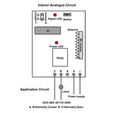 1 Channel DC 6V/9V/12V/24V 433Mhz Wireless Receiver With Dry Contact Relay Output (Model 0020040)