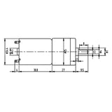 25mm 370 series DC gear motor 24 volt