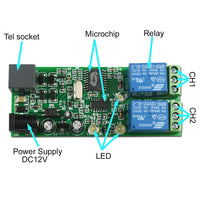 2 Way wireless telephone remote control module (With Password, 6 Ringing) (Model 0040007)