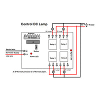 8 Buttons Transmitter To Control 2 Receivers With Normally Open Normally Closed Dry Contact (Model 0020386)