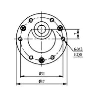 37mm 520 series 6 volt dc gear motor