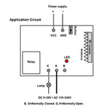 10A DC 6/9/12/24V RF Remote Control Switch---One Transmitter Controls 4 Receivers (Model 0020627)