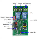 2 Channels 2000M AC 110V 220V 30A Power Output Wireless Remote Switch With External Magnetic Sucker Antenna (Model 0020516)