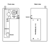 1000M Wireless Remote Control Vibration Beep Kit 1 Transmitter & 2 Receivers (Model 0020170)