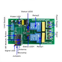 2 Two Way AC Motors Remote Control System With Waterproof Case (Model 0020210)