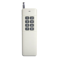 8 Buttons Transmitter To Control 2 Receivers With Normally Open Normally Closed Dry Contact (Model 0020386)