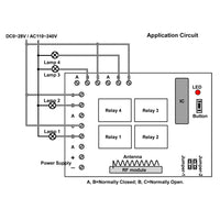 4 Channel DC Power RF Memory Remote Control Receiver / Controller (Model 0020281)