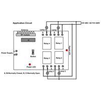 4CH AC110V 220V Wireless Remote Control Switch With Memory Function (Model 0020282)