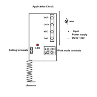 DC 6~36V Power Output Mini Size Wireless Remote Control Kit With 4 Control Modes (Model 0020642)