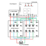 120V 220V 380V AC Motor Forward Reverse Wireless Remote Control Switch (Model 0020028)