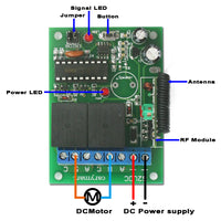 1CH RF DC Electric Motor Controller Momentary Interlocking Mode (Model 0020202)