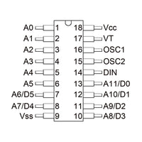 Remote Control Decoder IC: SC2272-T4 (Model 0040017)