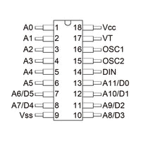 Remote Control Decoder IC: SC2272-M4 (Model 0040019)