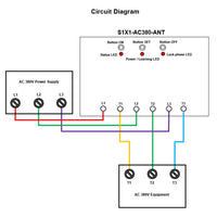 AC 380V Three-phase Power 15KW High-power Wireless Remote Control Switch (Model 0020702)